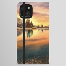 Lake Mountains and Sunset iPhone Wallet Case