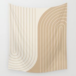 Two Tone Line Curvature LXV Wall Tapestry