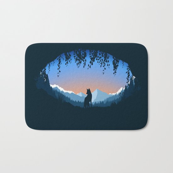 Wolf Bath Mat