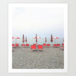 Positano beach umbrella l fine art print l travel photography Art Print