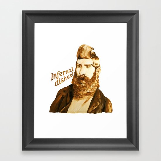 Infernal dishes Framed Art Print