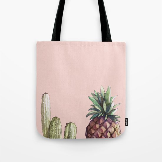 cactu and pineapple Tote Bag