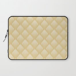 Beige and White Abstract Pattern Laptop Sleeve