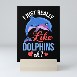 Dolphin Trainer Animal Lover Funny Cute Mini Art Print