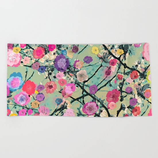Floral abstract(60) Beach Towel
