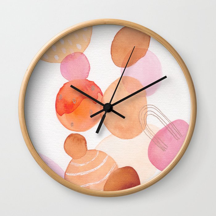 modern abstract shapes 002  Wall Clock