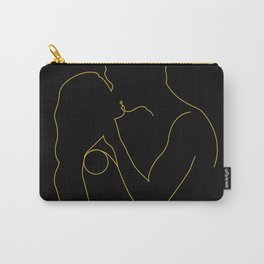 Couple Kiss One Line Minimal Art  Carry-All Pouch