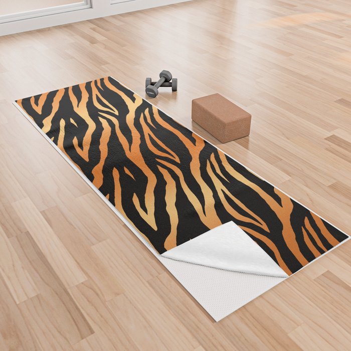 Tiger Print Yoga Towel