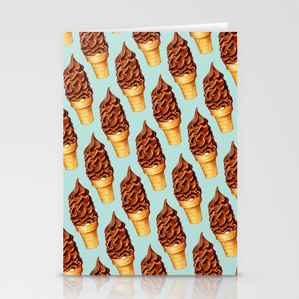 Ice Cream Pattern -Chocolate Stationery Cards