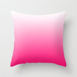 HOT PINK OMBRE COLOR  Throw Pillow