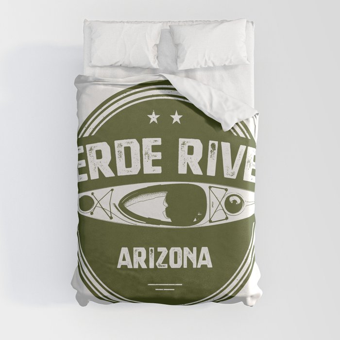 Verde River Arizona Kayaking Duvet Cover