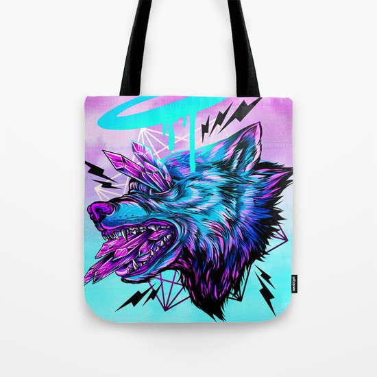Crystal Wolf Tote Bag
