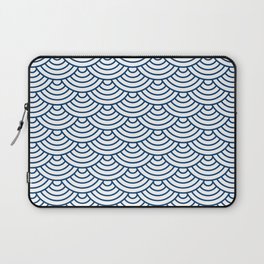 Blue Japanese wave pattern Laptop Sleeve