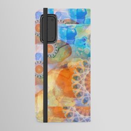 Three Bright Suns Abstract Colorful Art Android Wallet Case