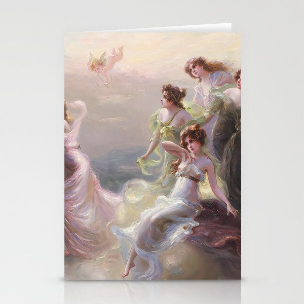 The dance of the nymphs - Édouard Bisson Stationery Cards