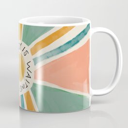Joy Is Waiting For You Coffee Mug | Quote, Joyful, Vintage, Happy, Autumn, Colors, Muted, Sun, Painting, Fall 