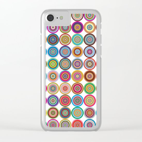 Circle color green rose Clear iPhone Case