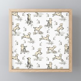 Little Sheep pattern Framed Mini Art Print