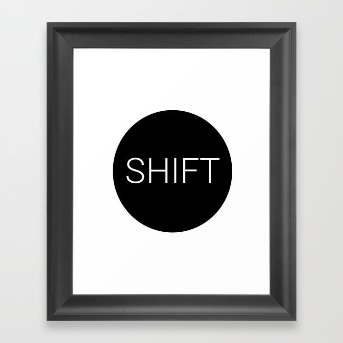 shift typewriter key [ 2 ] Framed Art Print