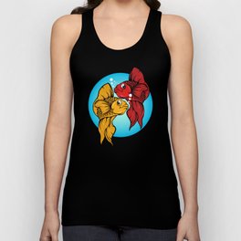 Siamese fighting fish colorful ying and yang style Unisex Tank Top