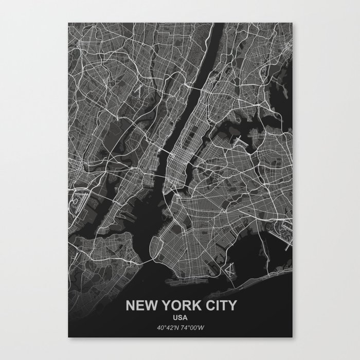 New York City Dark Canvas Print