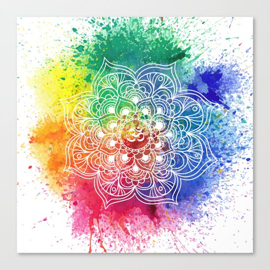 Multicolor mandala Canvas Print