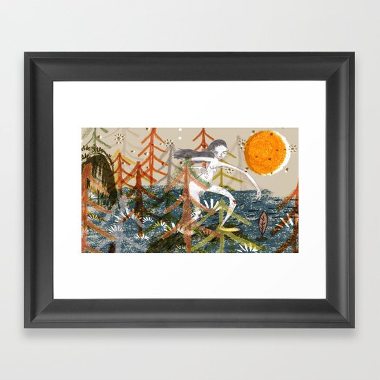 Cave witch Framed Art Print