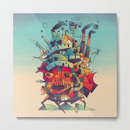 Moving Castle Metal Print