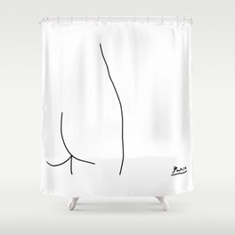 Picasso - Nude Line Art Shower Curtain