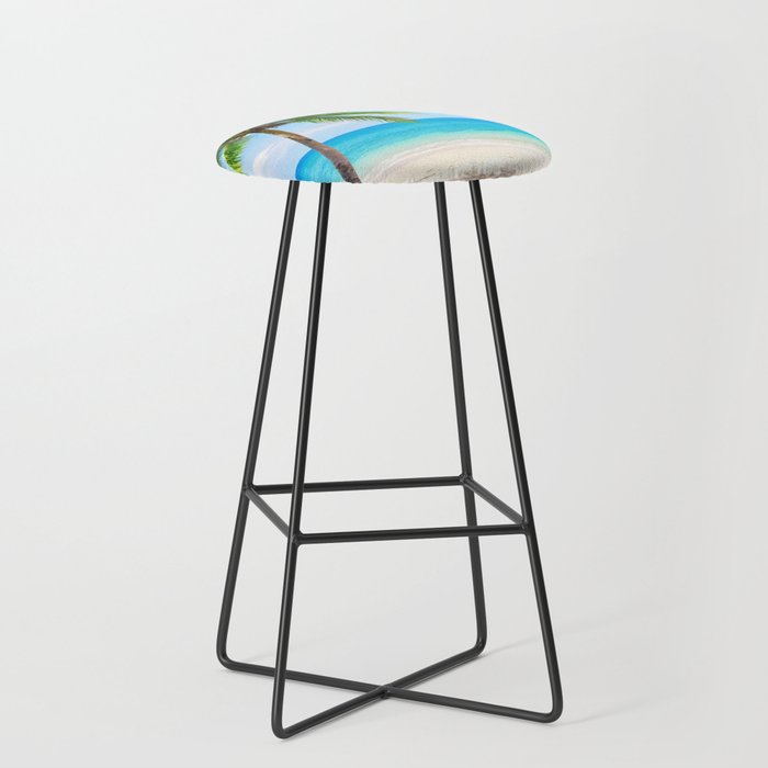 Palm tree top bar stools