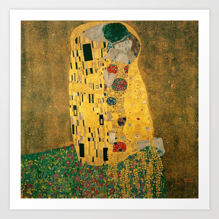 Gustav Klimpt - The Kiss Art Print
