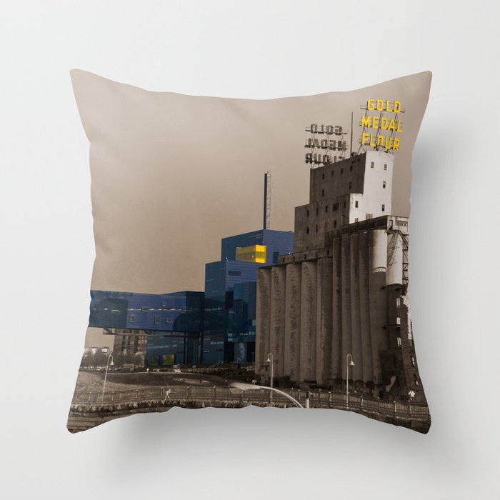 Old and New Throw Pillow