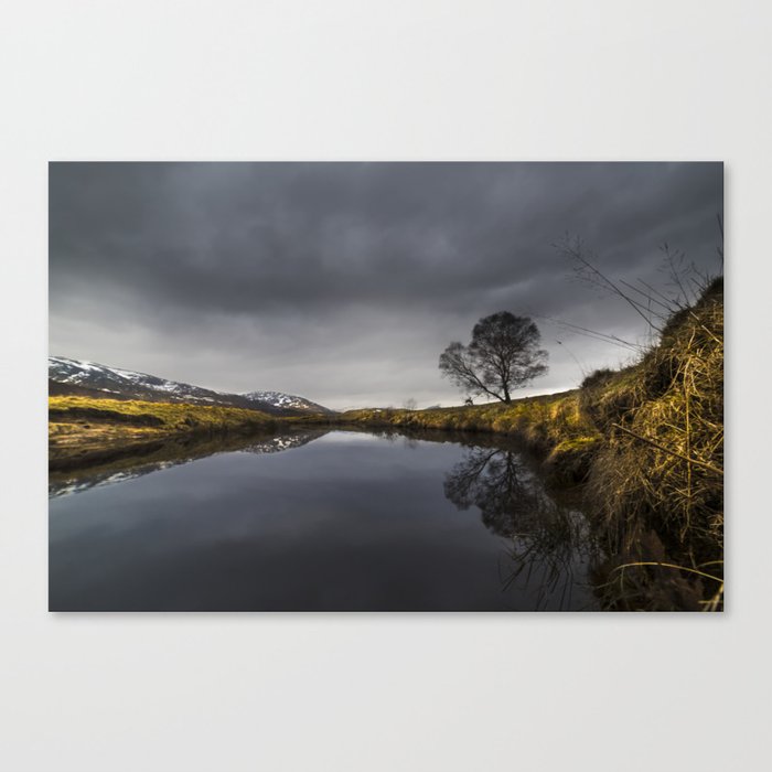 Clouds Roll over the Spey Canvas Print
