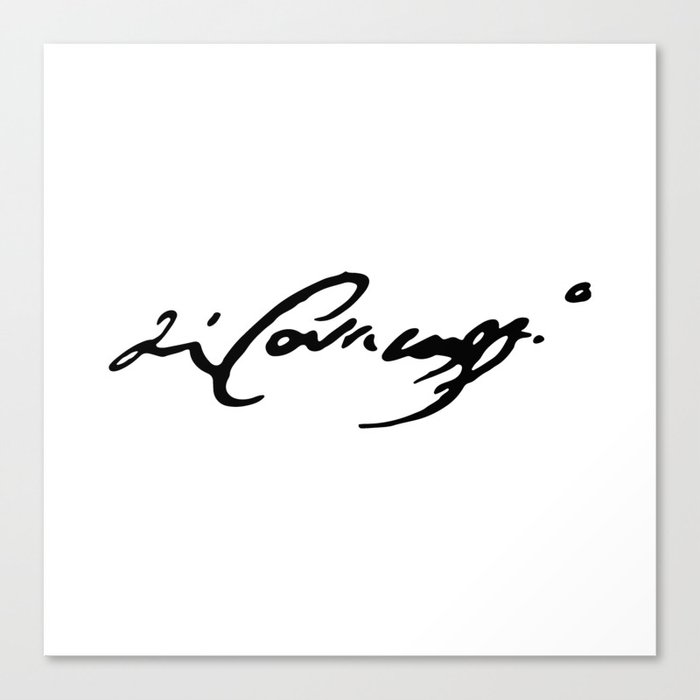 Caravaggio's Signature Canvas Print by Moondoo Design | Society6