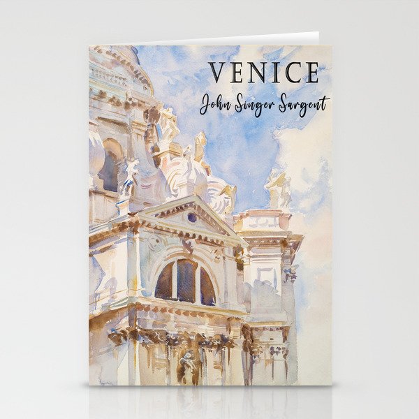 Vintage Watercolor Venice The Salute by John Singer Sargent Stationery Cards
