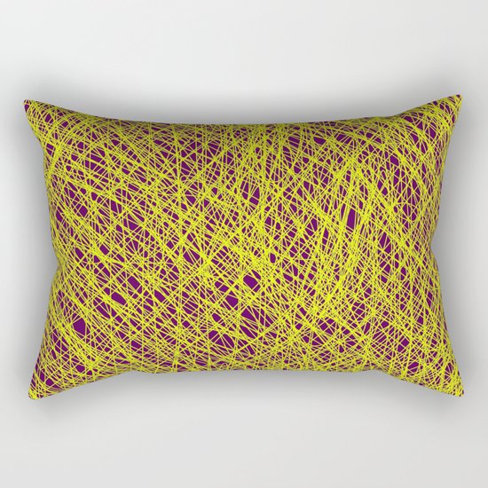 Expressive Yellow (Abstract, purple and yellow) Rectangular Pillow