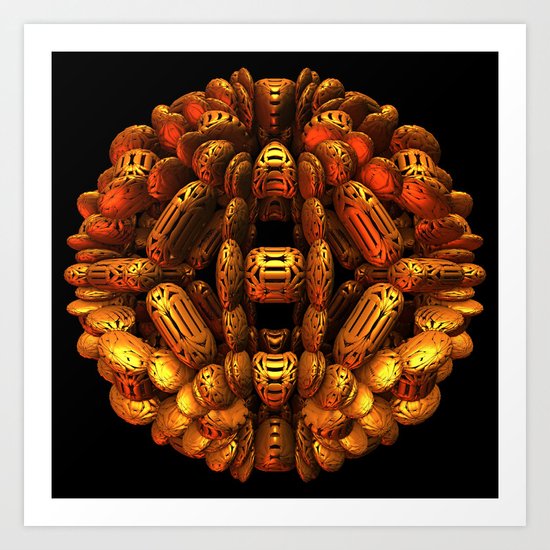Golden Orb Art Print