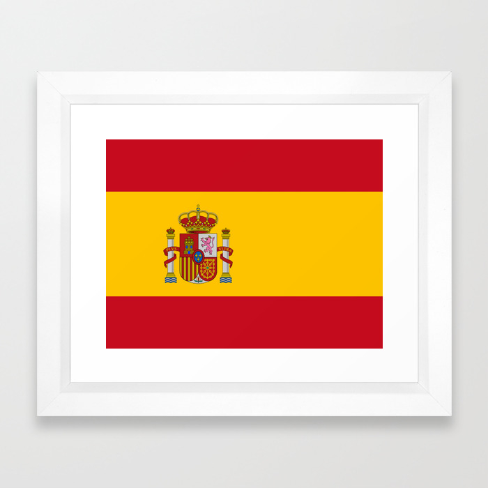 Flag Of Spain Spainflagflag Of Spainespanaspanishespanolcastellanomadridbarcelona Framed Art Print