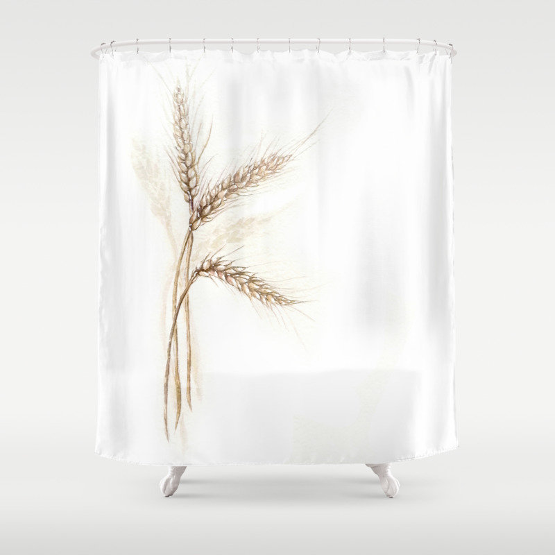 Wheat Watercolor Painting Shower Curtain By Reraartist Society6