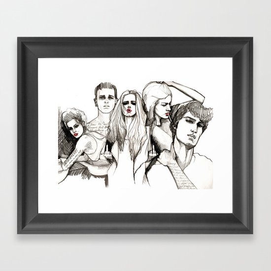 Bad crowd Framed Art Print