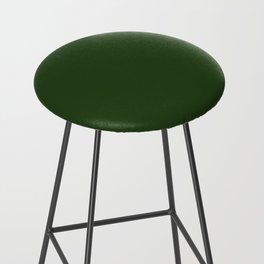 Solid Dark Forest Green Simple Solid Color All Over Print Bar Stool