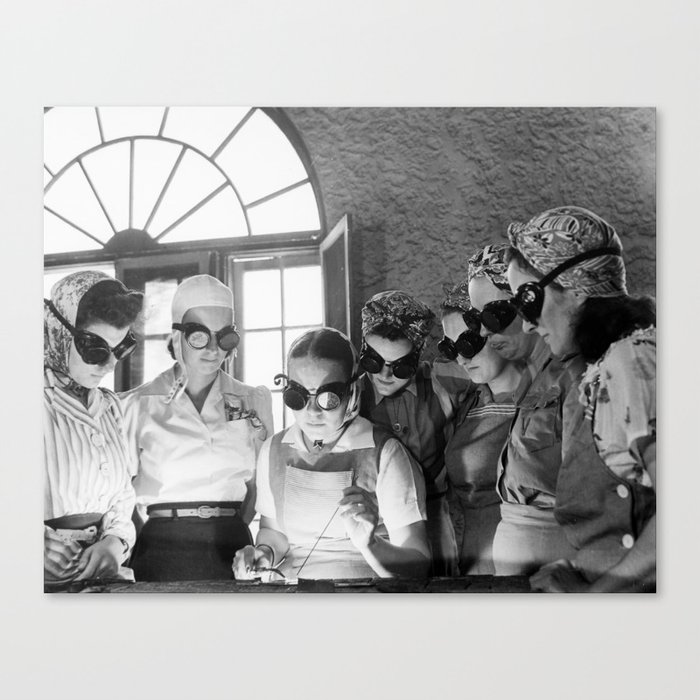 Women During WWII in Vocational School Canvas Print