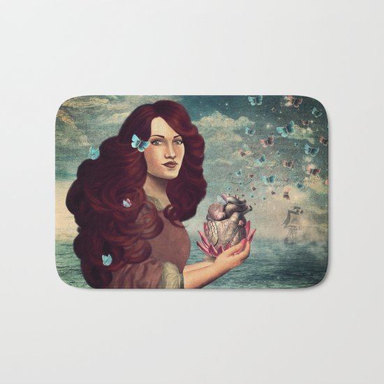 Butterflies in my heart Bath Mat