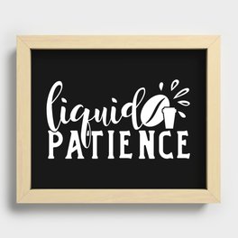 Liquid Patience Coffee Quote Funny Recessed Framed Print