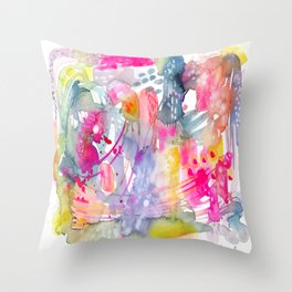 Colorful Chaos Throw Pillow