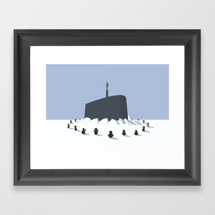 Pissed off penguins Framed Art Print