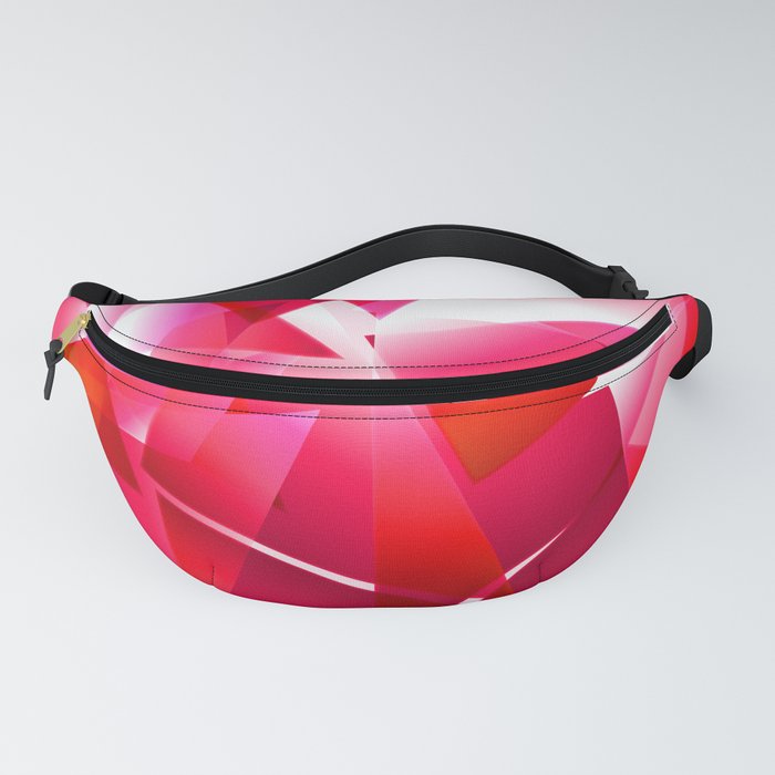 Abstract Pink Sharp Chaotic Background. Fanny Pack