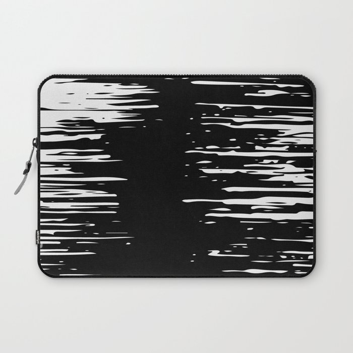 Splash White on Black Laptop Sleeve