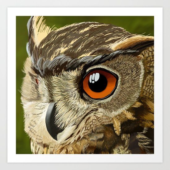 Eurasian Eagle Owl Art Print