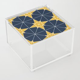 Geometric Gold Star Tiles Acrylic Box